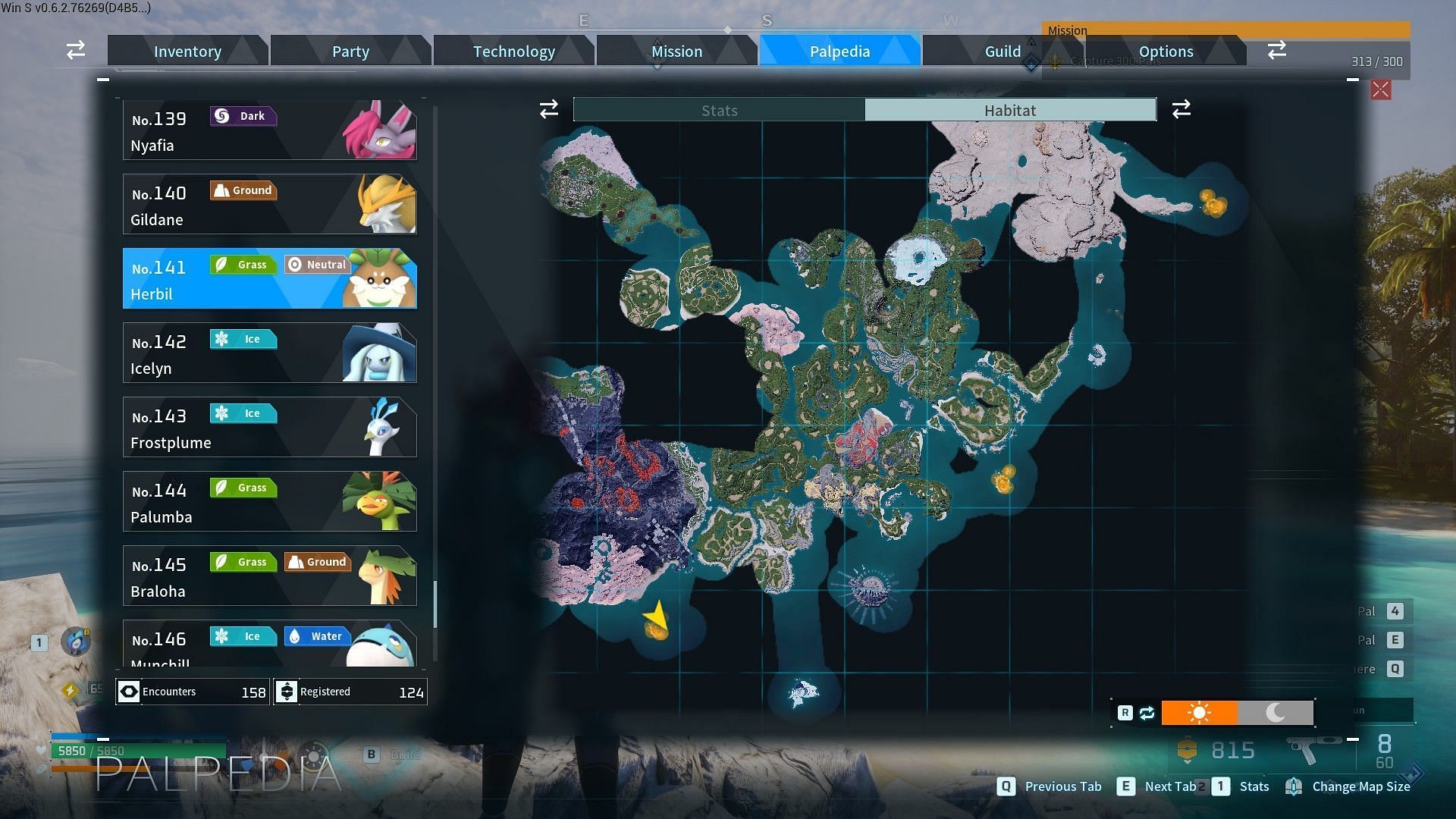 Location of Herbil in Palworld (Image via Pocketpair)